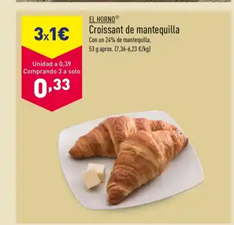 ALDI EL HORNOⓇ Croissant de mantequilla oferta