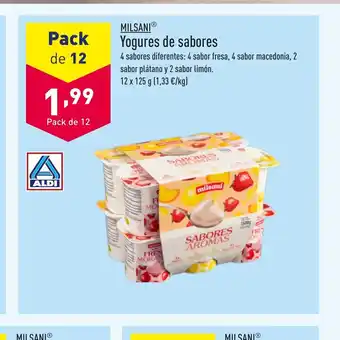 ALDI Yogures de sabores oferta