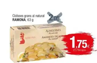 Condis Cloïsses grans al natural RAMONA, 63 g oferta