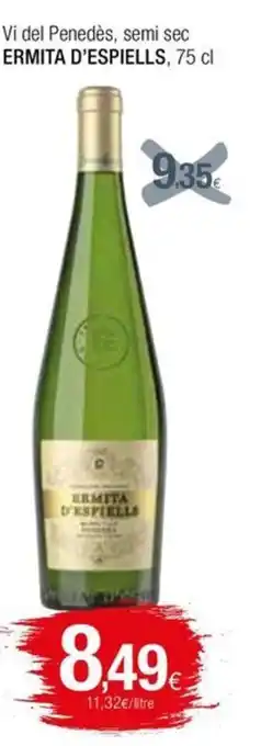 Condis Vi del Penedès, semi sec ERMITA D'ESPIELLS, 75 cl oferta