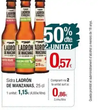 Condis Sidra LADRÓN DE MANZANAS, 25 cl oferta