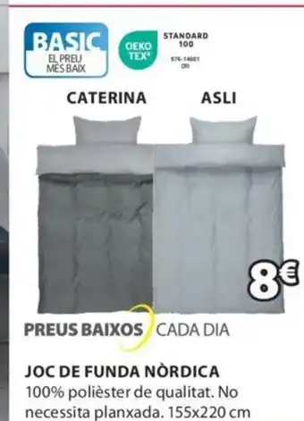 JYSK JOC DE FUNDA NÒRDICA 100% polièster de qualitat. No necessita planxada. 155x220 cm oferta