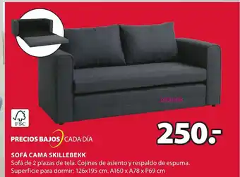 JYSK SOFÁ CAMA SKILLEBEKK oferta