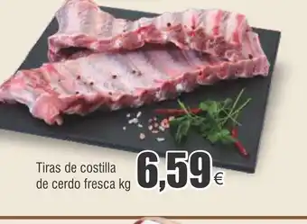 FROIZ Tiras de costilla de cerdo fresca kg oferta