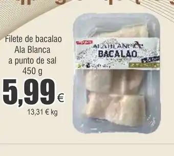 FROIZ Filete de bacalao Ala Blanca a punto de sal 450 g oferta