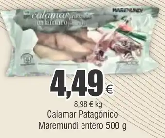 FROIZ Calamar Patagónico Maremundi entero 500 g oferta