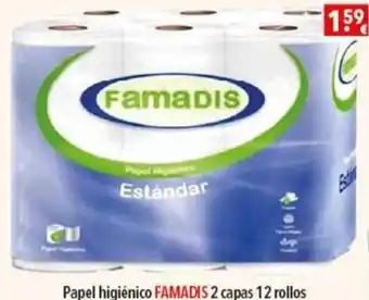 Supermercados Extremadura Papel higiénico FAMADIS 2 capas 12 rollos oferta