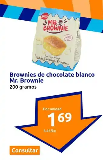 Action Brownies de chocolate blanco Mr. Brownie oferta