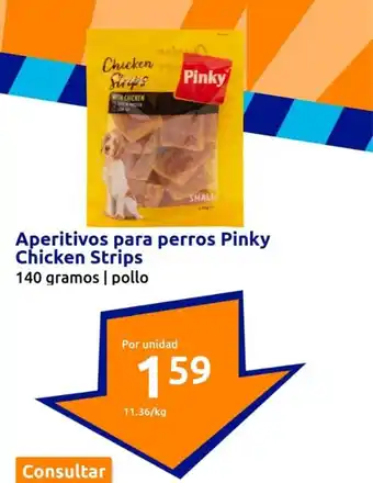 Action Aperitivos para perros Pinky Chicken Strips 140 gramos | pollo oferta
