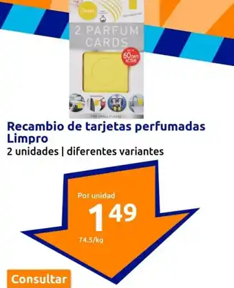 Action Recambio de tarjetas perfumadas Limpro oferta