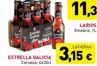 Hiperber ESTRELLA GALICIA Cerveza, 6x20cl oferta