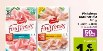 Carrefour Finíssimas CAMPOFRÍO 170 g oferta