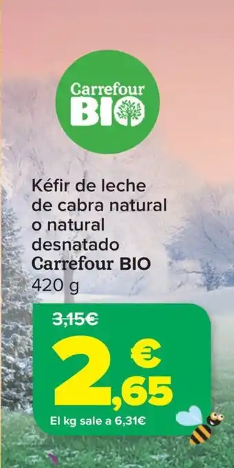 Carrefour Kéfir de leche de cabra natural oferta