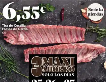 Gadis Tira de Costilla Fresca de Cerdo Kilo oferta