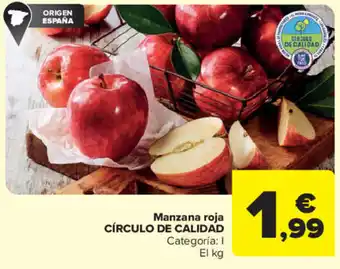 Carrefour Market Manzana roja CÍRCULO DE CALIDAD Categoría: I El kg oferta