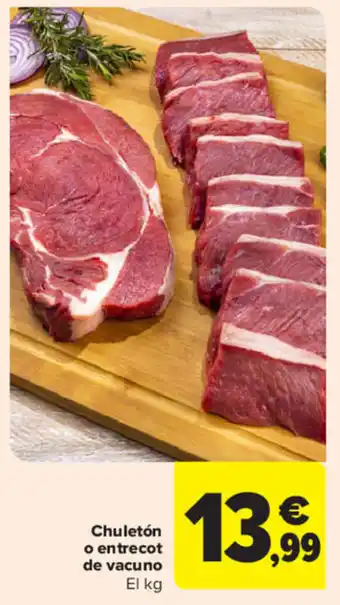 Carrefour Market Chuletón o entrecot de vacuno oferta