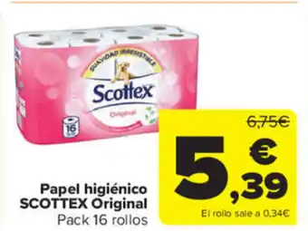 Carrefour Market Papel higiénico SCOTTEX Original oferta