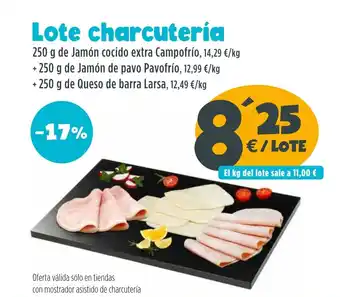 AhorraMas Lote charcutería oferta