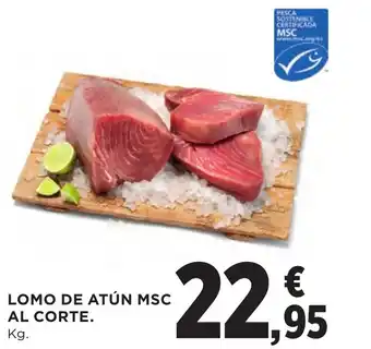 Hipercor LOMO DE ATÚN MSC AL CORTE. oferta