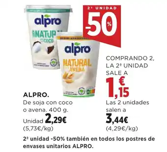 Hipercor ALPRO. oferta
