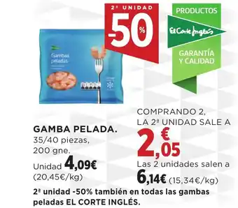 Hipercor GAMBA PELADA. oferta