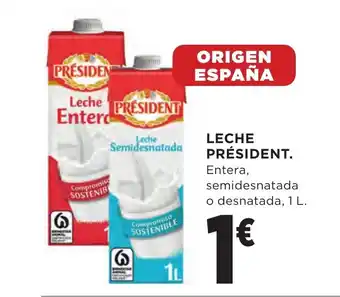 Hipercor LECHE PRÉSIDENT. oferta