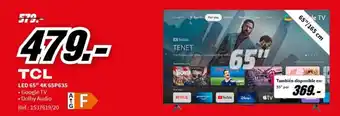 MediaMarkt LED 65" 4K 65P635 oferta