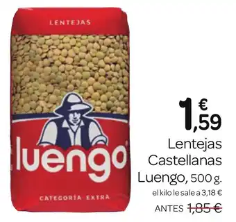 Supermercados El Jamón Lentejas Castellanas Luengo, 500 g. oferta