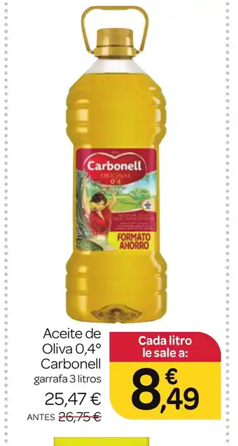 Supermercados El Jamón Aceite de Oliva 0,4° Carbonell oferta