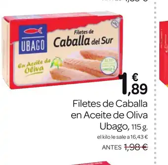 Supermercados El Jamón Filetes de Caballa en Aceite de Oliva oferta