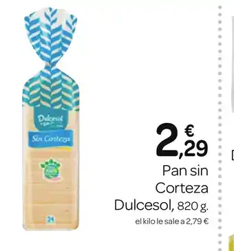 Supermercados El Jamón Pan sin Corteza oferta