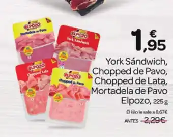 Supermercados El Jamón York Sándwich, Chopped de Pavo, Chopped de Lata, Mortadela de Pavo oferta