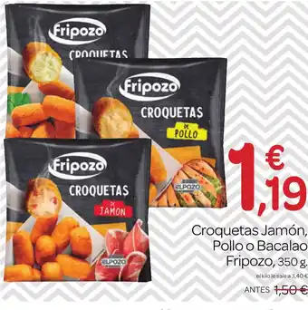 Supermercados El Jamón Croquetas Jamón, Pollo o Bacalao oferta