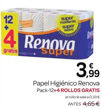 Supermercados El Jamón Papel Higiénico Renova oferta