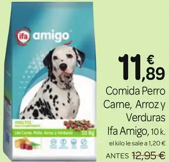 Supermercados El Jamón Comida Perro Carne, Arroz y Verduras oferta