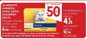Hipercor ALIMENTO HÚMEDO PARA GATO GOURMET GOLD. oferta