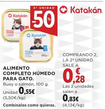 Hipercor ALIMENTO COMPLETO HÚMEDO PARA GATO. oferta