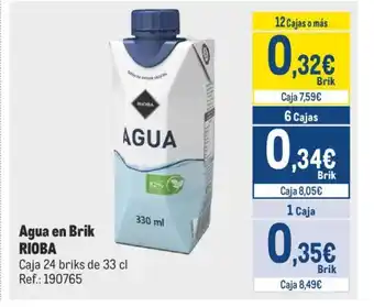 Makro Agua en Brik RIOBA oferta