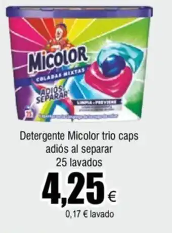 FROIZ Detergente Micolor trio caps adiós al separar 25 lavados oferta