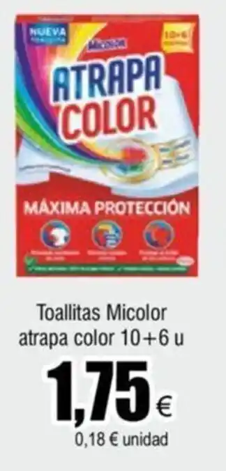 FROIZ Toallitas Micolor atrapa color 10+6 u oferta
