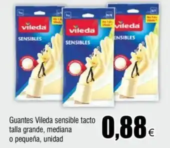 FROIZ Guantes Vileda sensible tacto talla grande, mediana o pequeña, unidad oferta