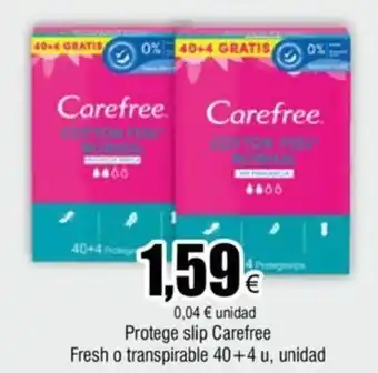 FROIZ Protege slip Carefree Fresh o transpirable 40+4 u, unidad oferta