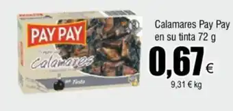 FROIZ Calamares Pay Pay en su tinta 72 g oferta