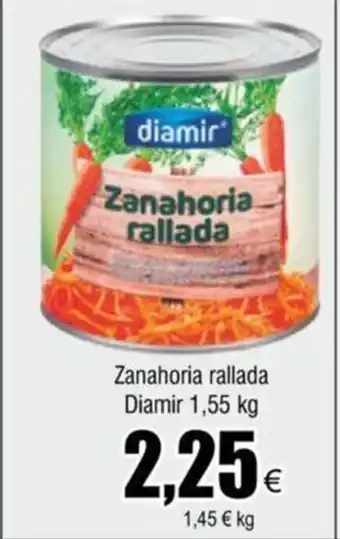 FROIZ Zanahoria rallada Diamir 1,55 kg oferta