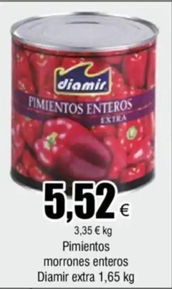 FROIZ Pimientos morrones enteros Diamir extra 1,65 kg oferta