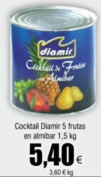 FROIZ Cocktail Diamir 5 frutas en almíbar 1,5 kg oferta