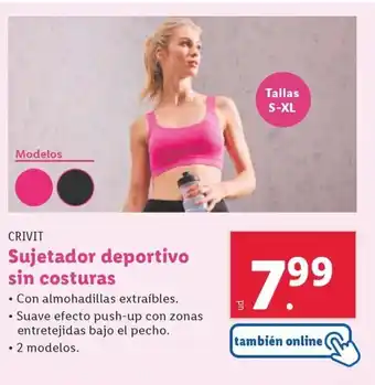 Lidl Sujetador deportivo sin costuras oferta