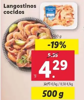 Lidl Langostinos cocidos oferta