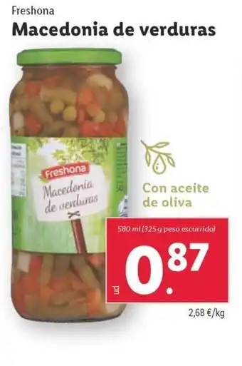 Lidl Macedonia de verduras oferta
