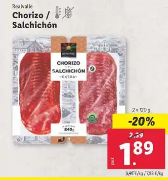 Lidl Chorizo / Salchichón oferta